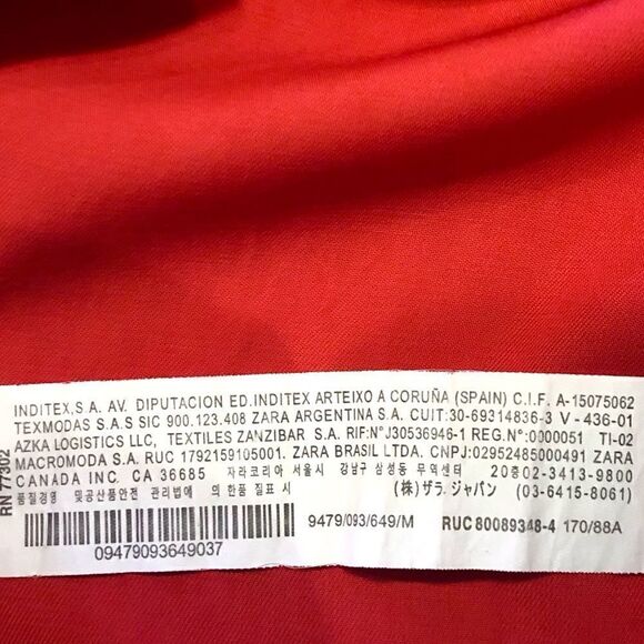 Zara Viscose Tunic with 3/4 Sleeves in Muted Red Women’s M - Picture 8 of 10